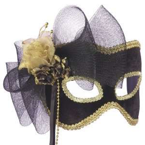 Lets Party By Forum Novelties Inc Golden Flower Mask / Gold   Size One 