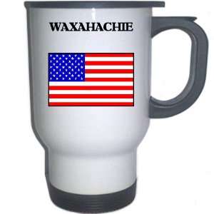  US Flag   Waxahachie, Texas (TX) White Stainless Steel Mug 