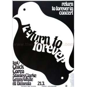 Chick Corea Return To Forever 1976   CONCERT POSTER from GERMANY 