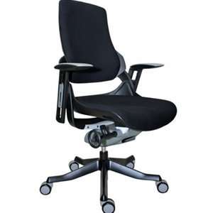  Wau Mid Back Office Chair (Black Frame Black Fabric 