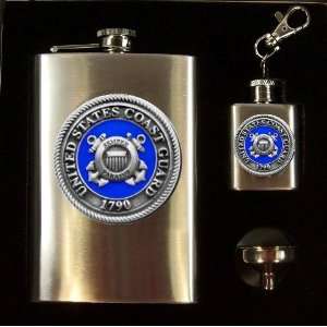   Piece Flasks and Funnel Gift Set   Pewter Emblems