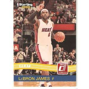  2010 11 Donruss NBA Starting 5 #LB Lebron James   MIAMI 