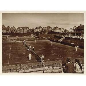  c1930 Lawn Tennis Court Noordwijk Holland Photogravure 
