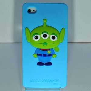  Little Green Men Plastic Soft Case for Iphone 4g/4s (At&t 