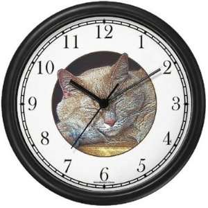  Sleeping Cat   Out Cold Wall Clock by WatchBuddy Timepieces (Hunter 
