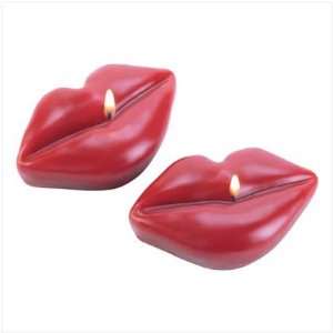  Red Lips Candle Set