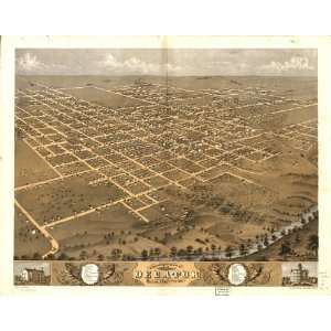   eye view of the city of Decatur, Macon Co., Illinois 1869. Drawn by A