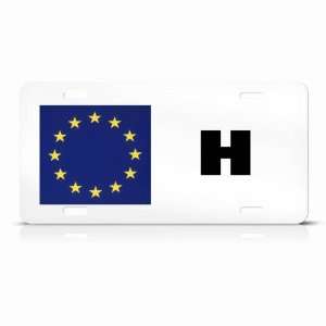  Hungary Hungarian European Union Flag Metal License Plate 