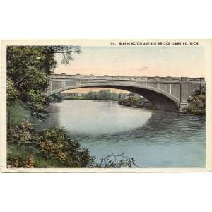   Postcard Washington Avenue Bridge   Lansing Michigan 