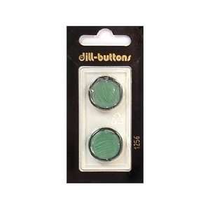  Dill Buttons 20mm Shank Dark Green 2 pc (6 Pack) Pet 