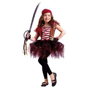 Lets Party By FunWorld Ballerina Pirate Child Costume / Black/Red 