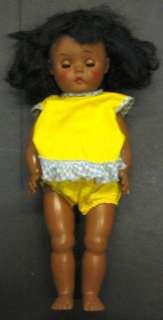 Vintage African American / Black Doll Hard Plastic Body Sleepy Eyes 16 