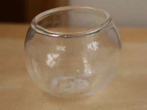 Dollhouse Miniature Glass Fishbowl Vase #WCDA97  
