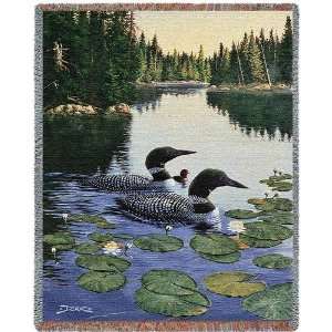  Enchanted Passage Loon Duck Tapestry Throw Blanket