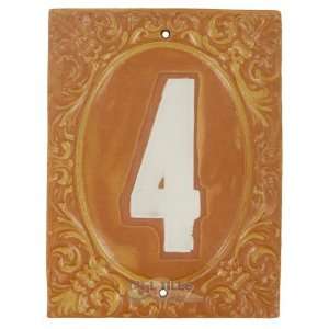   Victorian house numbers   #4 in brulee & marshmallow