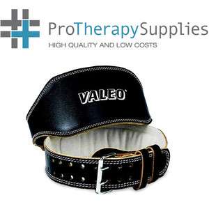 Valeo Fitness Padded Leather Weight Lifting Belt Black  