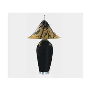  Lamp   Amber/Blk Bamboo