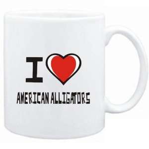    Mug White I love American Alligators  Animals
