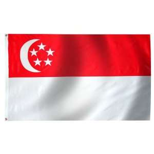  Singapore Flag 2X3 Foot Nylon Patio, Lawn & Garden