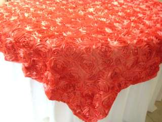   GUAVA satin ribbon rosette overlay Wedding Cake table EXQUISITE  
