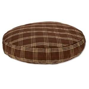  ToughChew Dogs Nest Round Cover LARGE BROWN TARTAN Pet 