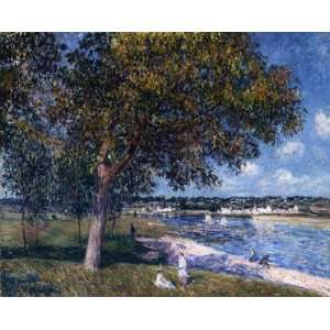 Oil Painting Walnut Tree in a Thomery Field Alfred Sisley Hand Paint