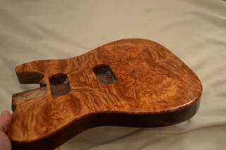 Finished Maple Burl tele guitar body walnut back project Luthier 