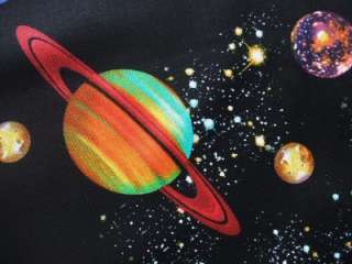   Treasure Solar System Outer Space Planet Galaxy Fabric Yard  