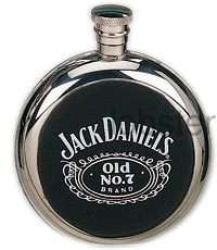 JACK DANIELS RARE ROUND STAINLESS STEEL FLASK SEALED NEW IN BOX  