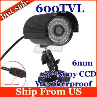 600TVL Sony HD CCD 36IR Security CCTV Camera Day Night Waterproof 
