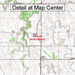  USGS Topographic Quadrangle Map   Alton SW, Kansas (Folded 