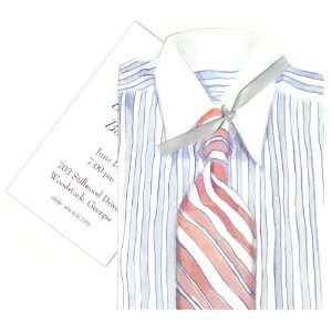 Stevie Streck Designs AW917 Shirt and Tie Die Cut invitation  