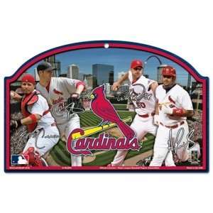   Cardinals Wood Sign   Players Design 