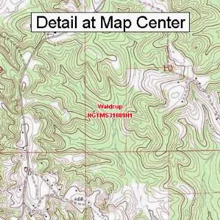 USGS Topographic Quadrangle Map   Waldrup, Mississippi (Folded 