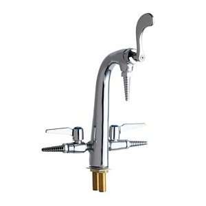   Faucet with One Piece Cast Brass Spout and Wrist Blade Handle 1332 317