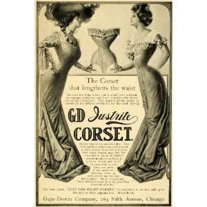  1906 Ad Gage Downs Justrite Womens Corsets Waistline 