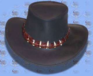 AUSSIE Made LEATHER HAT Crocodile DUNDEE by CUTANA HAT  