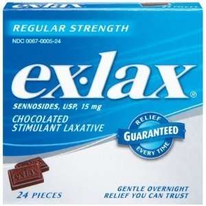   Laxative Chocolate    15 Mg   24 Chewables 2 Ct. (Quantity of 3) Exlax