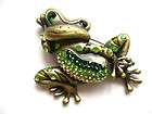 Vintage Reproduct Waving Hand Winking Pond Frog Crystal