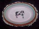 COW 2 QT SERVING DISH BOWL IN BASKET WITH COWS RUFFLE