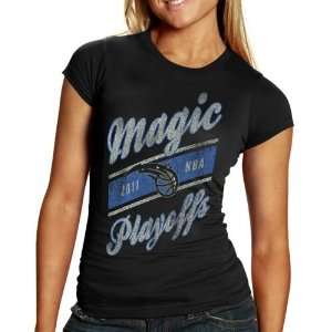  Orlando Magic Ladies 2011 Playoffs T shirt   Black Sports 