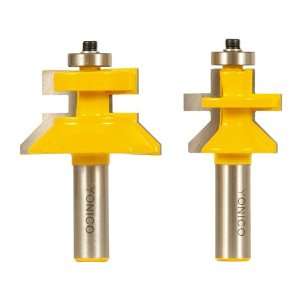 Matched Tongue and Groove Flooring Router Bit Set   V  Notch   Yonico 
