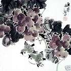  Chinese Watercolor painting Grapes birds items in Oriental Art 