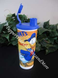 TUPPERWARE NEW KIDS Disney Donald Duck BEVERAGE Cup Bottle Tumbler 