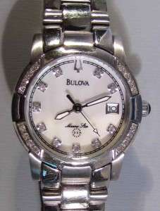 Bulova Marine Star Watch Womens Stainless Steel Bracelet 26mm  