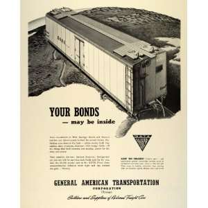  Ad General American Transportation WWII Government War Bonds Freight 