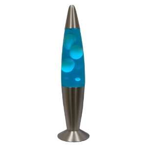  Lava Lamps   16.25 Tall   White Wax With Blue Liquid 