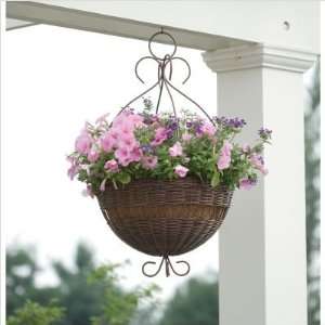  DMC Products 14 Inch Resin Wicker Hanging Basket with 