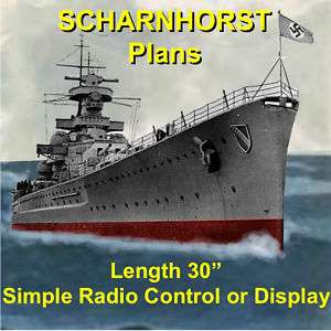 RADIO CONTROL MODEL BOAT PLAN GERMAN WARSHIP PLANS  