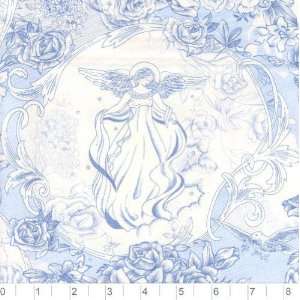  45 Wide Angel View Garden Toile Sky Fabric By The Yard 
